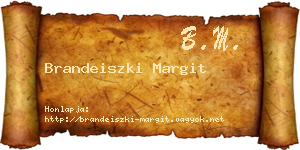 Brandeiszki Margit névjegykártya